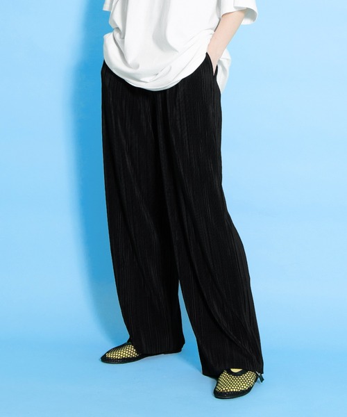 PUNYUS（プニュズ） パンツ セルフカットプリーツパンツ レディース