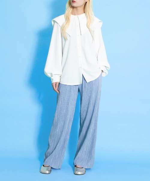 PUNYUS（プニュズ） パンツ セルフカットプリーツパンツ レディース