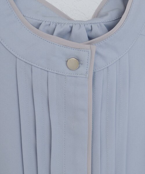 natural couture ブラウス シャツ パイピングタックフレア