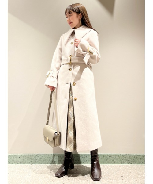 SNIDEL（スナイデル） ステンカラーコート 0 アイボリー レディース