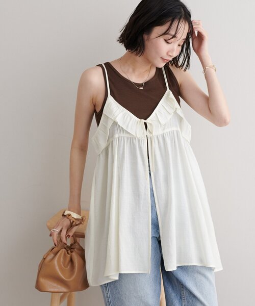 最高級 CHAN」 「YOKO CHAN YOKO ノースリーブチュニック ブラック 36 トップス