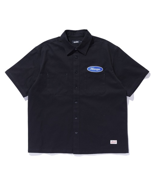 XLARGE（エクストラ ラージ） シャツ OVAL LOGO WORK S/S SHIRT メンズ
