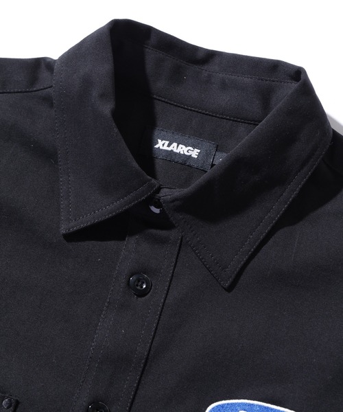 XLARGE（エクストラ ラージ） シャツ OVAL LOGO WORK S/S SHIRT メンズ