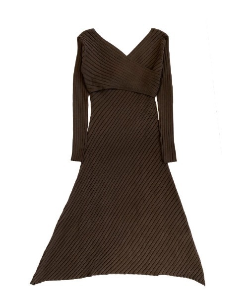 anuans ニットワンピース FREE ブラウン レディース anuans（アニュアンス） ニットワンピース FREE ブラウン レディース