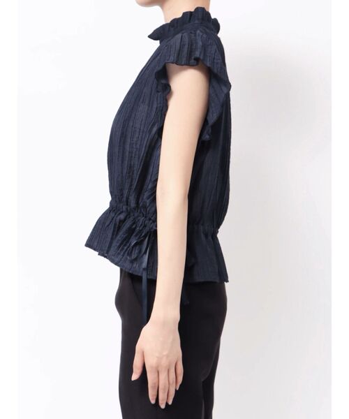 TONAL ブラウス シャツ 楊柳フリルノースリブラウス レディース