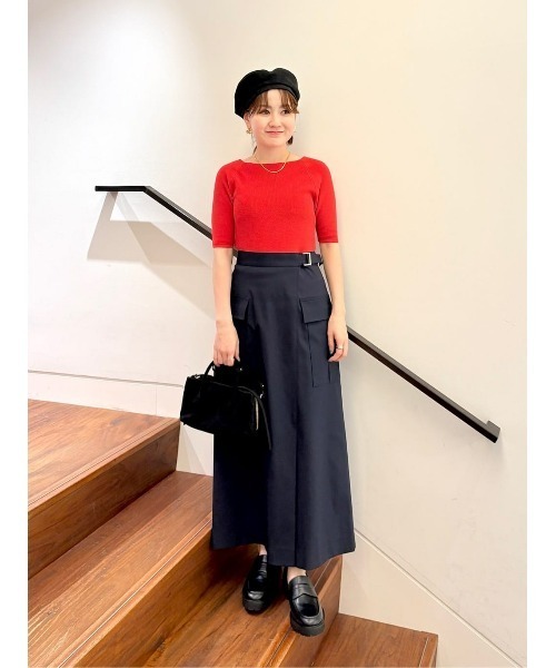 【allureville】ツイルストレッチサファリスカート ツイルストレッチサファリスカート | allureville (Women