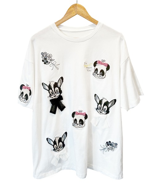 tシャツ Ribbon いっぱい Big T レディース