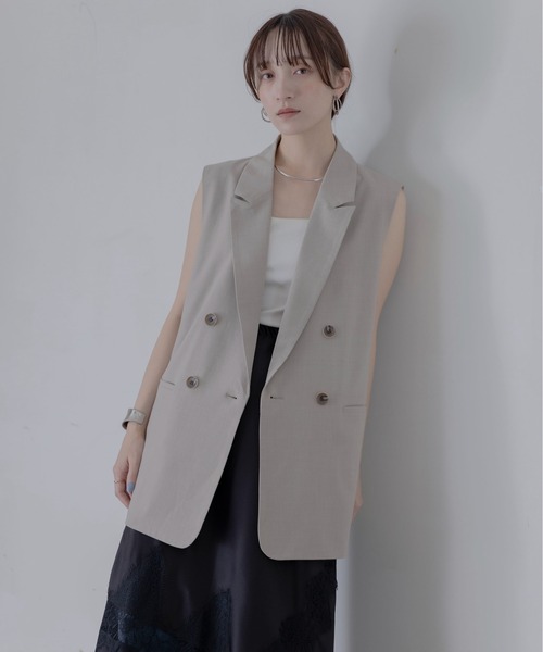 Eimee Law（エイミーロウ） ベスト ジレ レースレイヤード ダブル