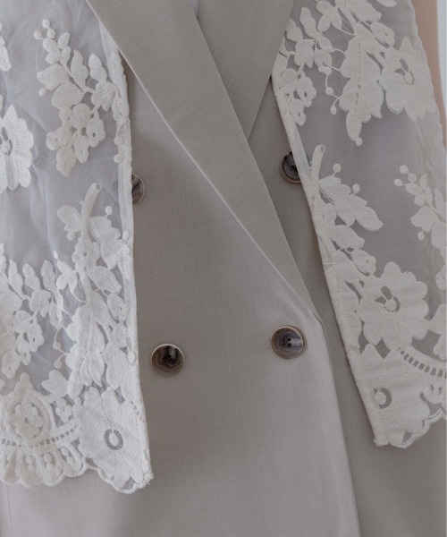 Eimee Law（エイミーロウ） ベスト ジレ レースレイヤード ダブル