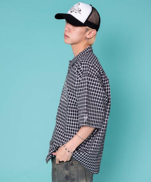 ピコカットシャツ PIKO（ピコ） シャツ ∴WEGO/PIKO別注チェックグラフィックシャツ