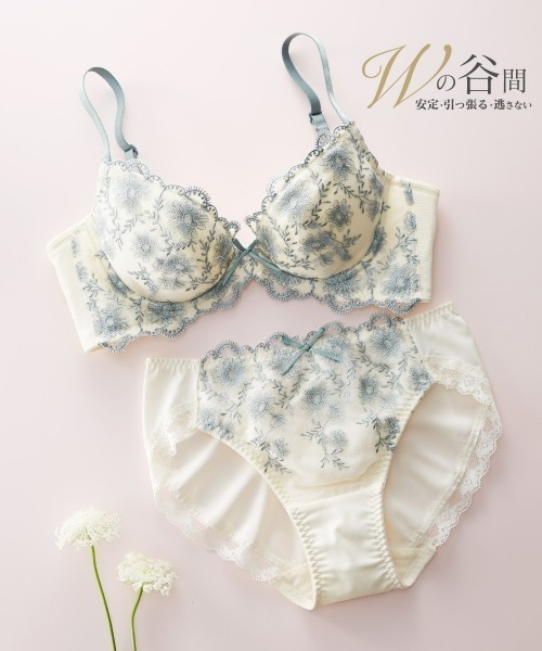 ニッセン（nissen） ブラジャー ショーツセット Wでバストをあげる