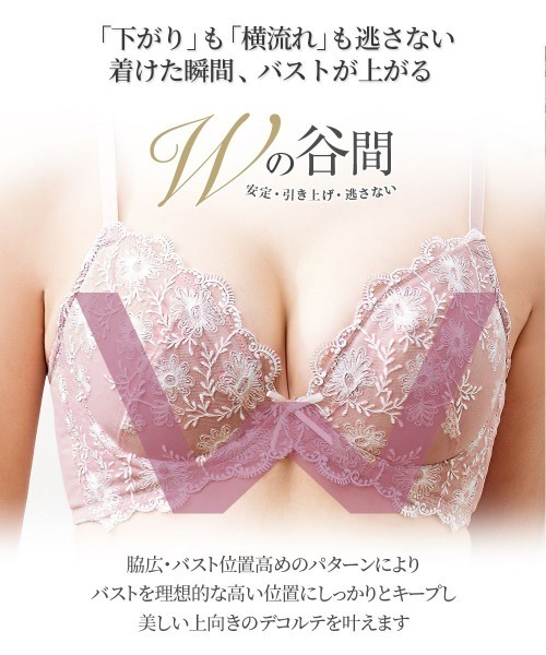 ニッセン（nissen） ブラジャー ショーツセット Wでバストをあげる