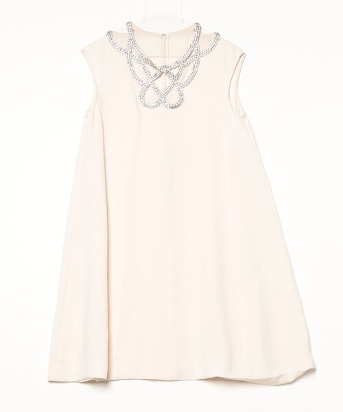 美品✨️グレースコンチネンタル ロングワンピース ノースリーブ ベージュ 36 GRACE CONTINENTAL（グレースコンチネンタル） ノースリーブワンピース