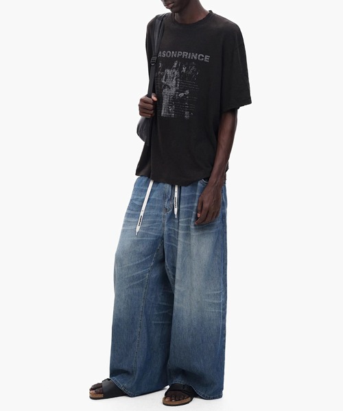 MASONPRINCE tシャツ オーバーサイズ ヴィンテージ加工 ロックプリント