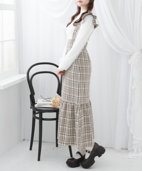 美品 ヒステリックグラマー フリル サスペンダー マキシ スカート DearMyLoveRose（ディアマイラブローズ） スカート フリルサスペンダー