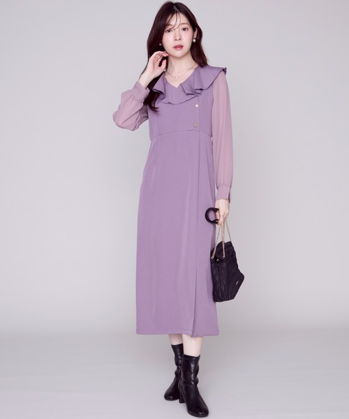 MISCH MASCH（ミッシュマッシュ） ワンピース ラッフルアシメフリル