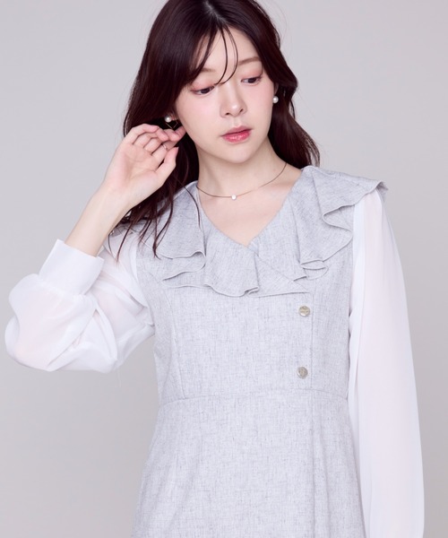 MISCH MASCH（ミッシュマッシュ） ワンピース ラッフルアシメフリル