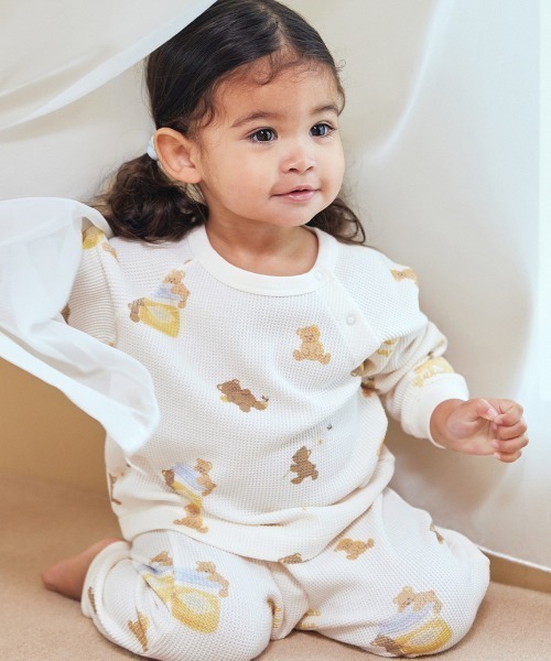 Gelato pique はちみつベア柄セット gelato pique（ジェラートピケ） ベビー 「BABY」はちみつベア柄プル