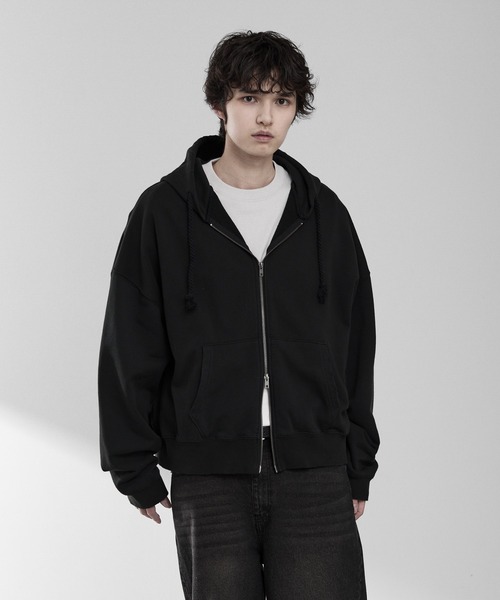 charbon シャルボン　ジップアップフーディ RUUBON パーカー 「RUUBON」heavy weight cotton full zip hoodie