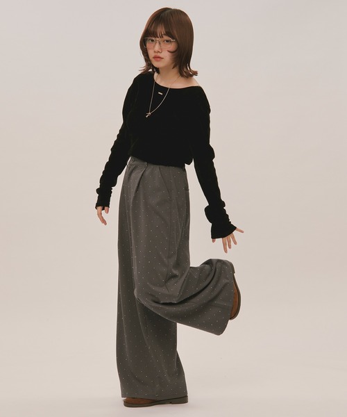 loin nuit tシャツ velours long sleeve tops / ベロアロングスリーブ