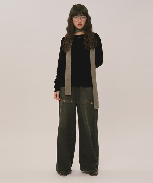 loin nuit tシャツ velours long sleeve tops / ベロアロングスリーブ