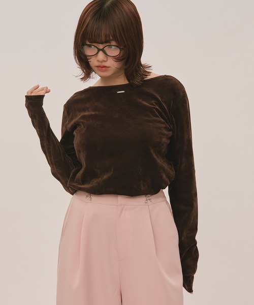 loin nuit tシャツ velours long sleeve tops / ベロアロングスリーブ