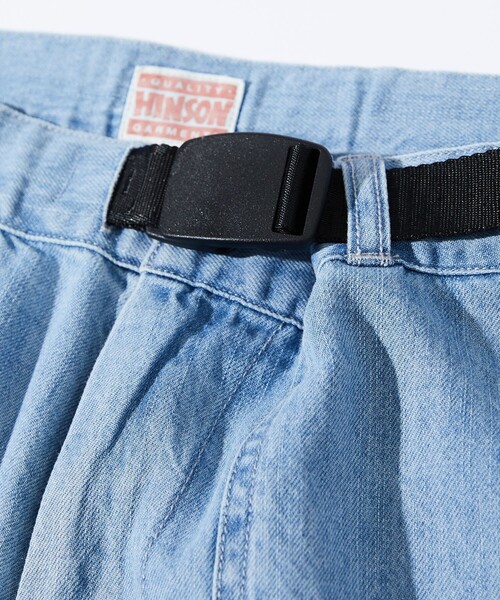 「HINSON」 加工デニムパンツ LARGE サックスブルー メンズ