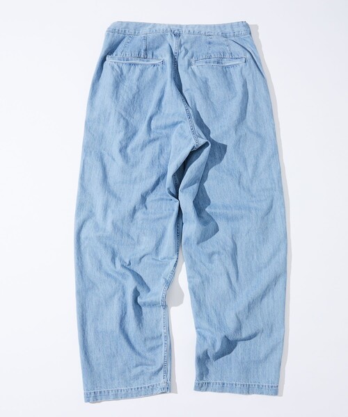「HINSON」 加工デニムパンツ LARGE サックスブルー メンズ