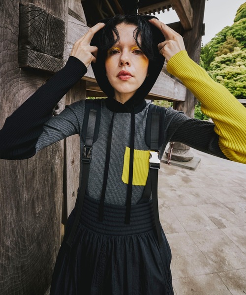 CLANE ANGORA OVER KNIT HOODIE CLANE ANGORA OVER KNIT HOODIEオリジナル