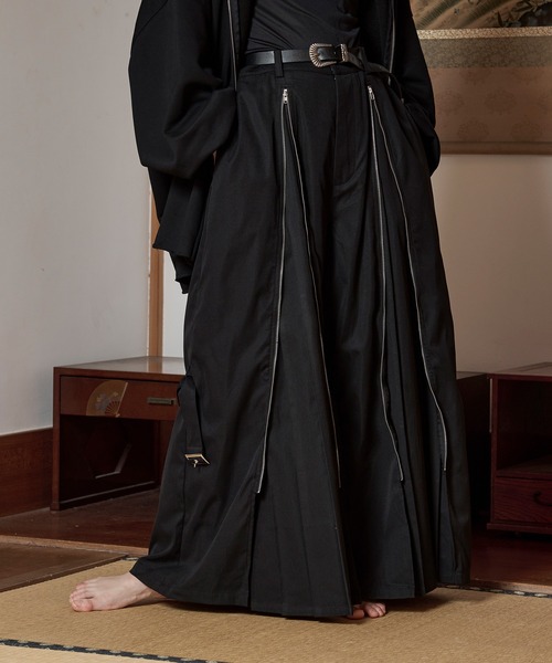 狐独 パンツ 2wayプリーツハカマパンツ メンズ レディース : ZOZOTOWN