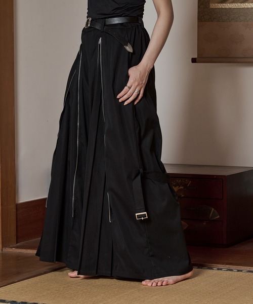 狐独 パンツ 2wayプリーツハカマパンツ メンズ レディース : ZOZOTOWN