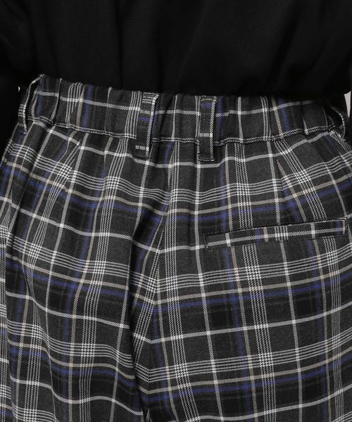 niko and…（ニコアンド） パンツ ツイルチェックタックパンツ