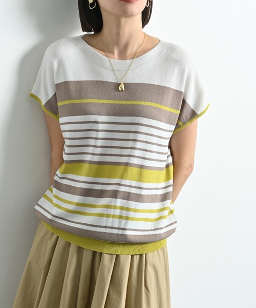 「INTERPLANET」 ノースリーブニット FREE ブラック レディース_画像2