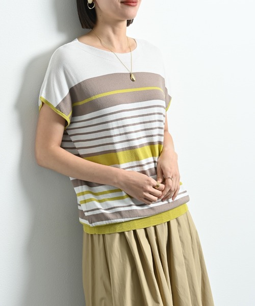 「INTERPLANET」 ノースリーブニット FREE ブラック レディース_画像3