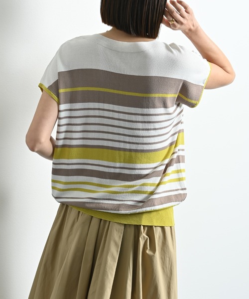 「INTERPLANET」 ノースリーブニット FREE ブラック レディース_画像4