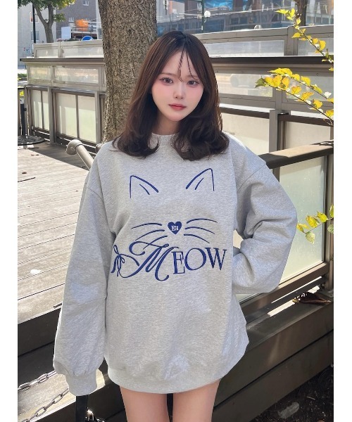 Darich（ダーリッチ） MEOWルーズスウェットプルオーバー レディース