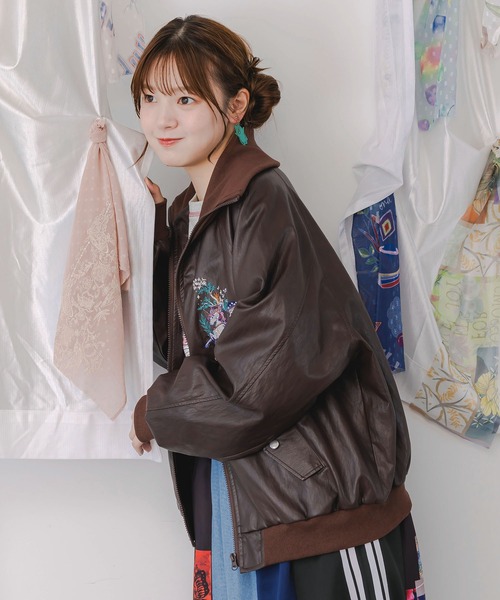 Kaoruページ ScoLar（スカラー） ブルゾン アウター 153635：スカラーとキノコ刺繍