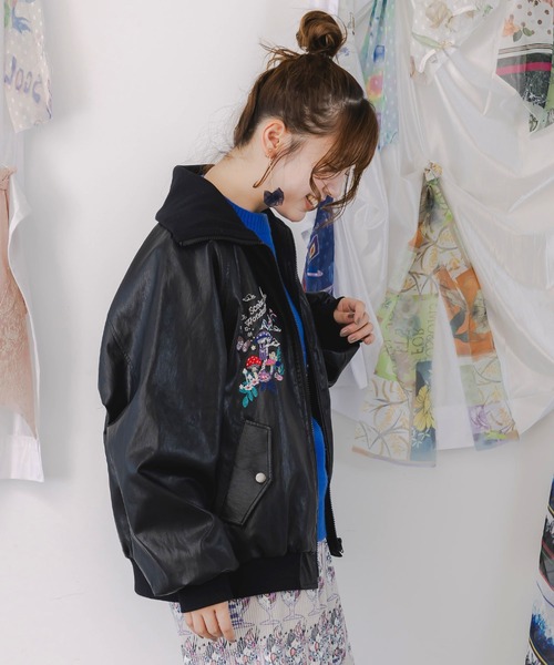 ScoLar（スカラー） ブルゾン アウター 153635：スカラーとキノコ刺繍