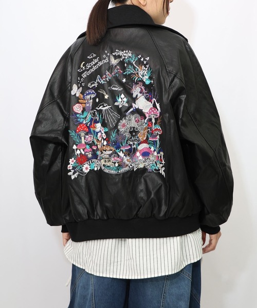 ScoLar（スカラー） ブルゾン アウター 153635：スカラーとキノコ刺繍