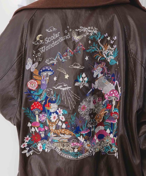ScoLar（スカラー） ブルゾン アウター 153635：スカラーとキノコ刺繍