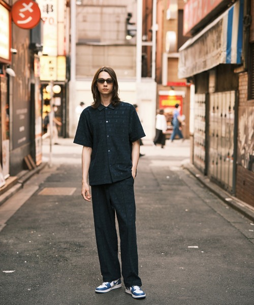 「HUF」 半袖シャツ LARGE ネイビー メンズ_画像2