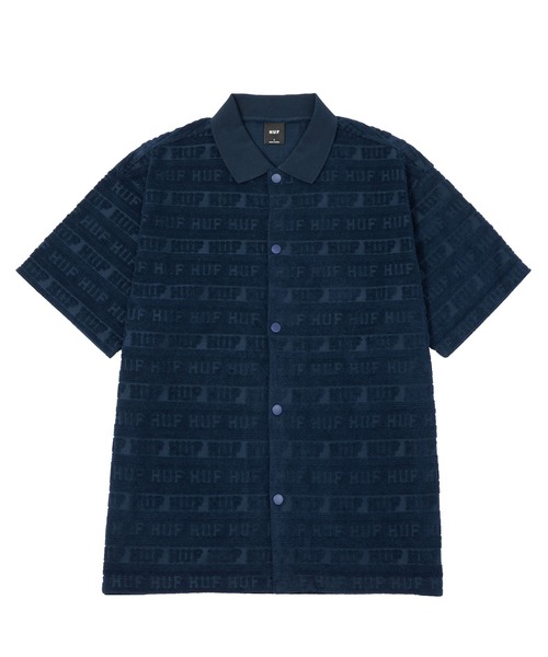 「HUF」 半袖シャツ LARGE ネイビー メンズ_画像6