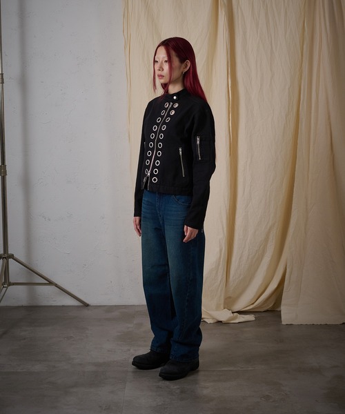 ジャケット・アウター FTW EYELET COTTON BIKER JACKET FTW コート アウター EYELET COTTON BIKER JACKET レディース メンズ