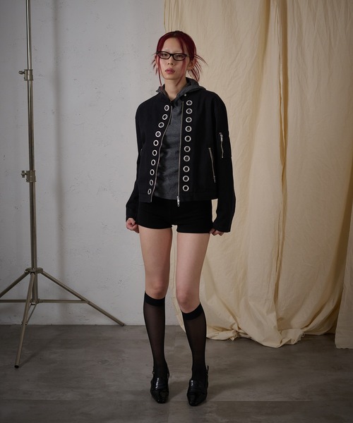 ジャケット・アウター FTW EYELET COTTON BIKER JACKET FTW コート アウター EYELET COTTON BIKER JACKET レディース メンズ