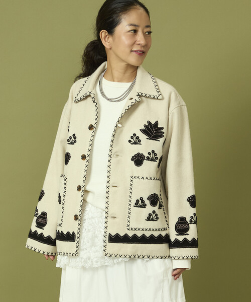 Freada（フリーダ） コート アウター インド刺繍 ウール メキシカン