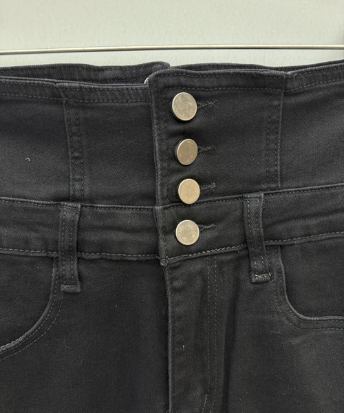 VEILA パンツ ハイウエストボタンショートパンツ レディース