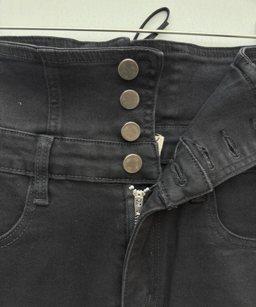 VEILA パンツ ハイウエストボタンショートパンツ レディース