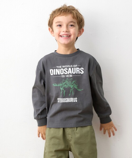 ANY（エニィ） tシャツ 恐竜プリント 長袖Tシャツ キッズ 子供服