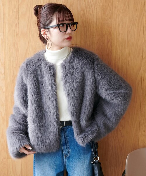 Discoat（ディスコート） ブルゾン アウター 「WEB限定」ノーカラー