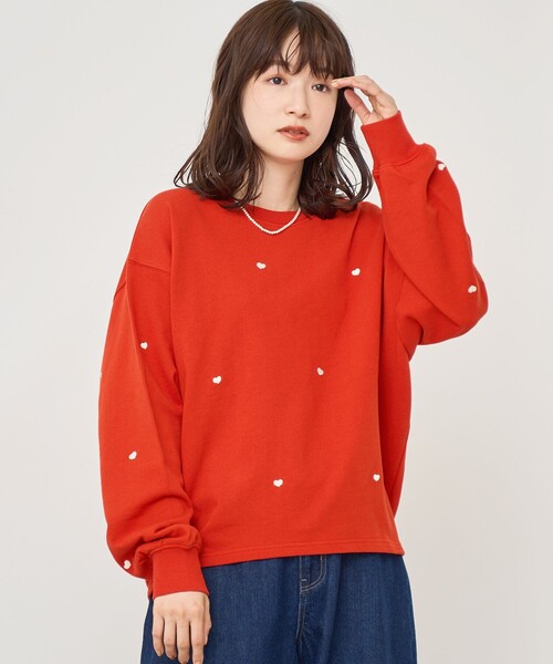 COACH ハート刺繍 スウェットパーカー ワンフォークロージング 1111clothing ハート サガラ刺繍 スウェット